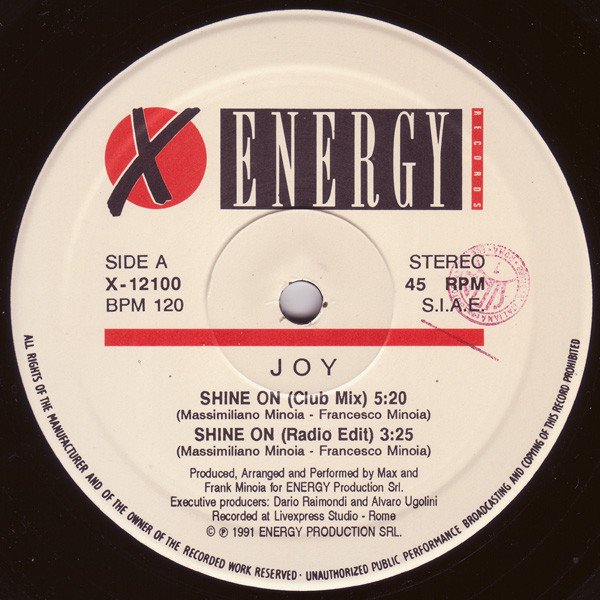 Joy — Shine on (Club remix) album cover